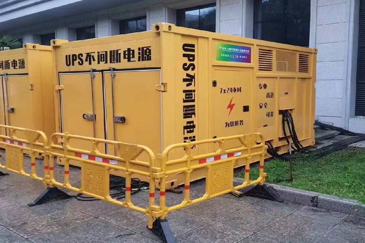 温州发电机租赁施工现场